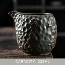 전통 찻잔 보이차 말차 다완 정호 개완 막사발 찾잔 235ml 해머 패턴 러스트, b