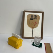 티슈케이스 패브릭 북유럽 레트로 소품 린넨 인테리어, 미색