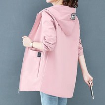 여성 바람막이점퍼 등산 방수 바람막이자켓 윈드 브레이커 자켓 중간 길이 새로운 봄 여름