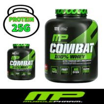 머슬팜 컴뱃 MP combat 1OO% WHEY 머슬팜 컴뱃 100% 웨이 유청단백질 25G [딸기 맛 2.269kg]