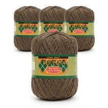 필립섬유 쎄비 실크 인견사 뜨개실 90g x 4p, 827 메란지다크브라운