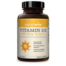 해외 NatureWise Vitamin D3 비타민D3 125mcg 360캡슐, 1개