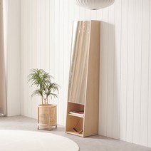 심플라인 클레오 전신거울 화장대 400 수납장 선반, 아이보리