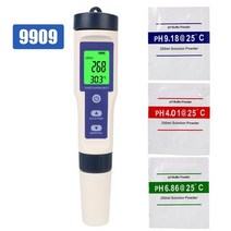 토양 수질 수분 농도 EC tds ph 전도도 염도 측정기 meter 메타 계 141, 백라이트 9909