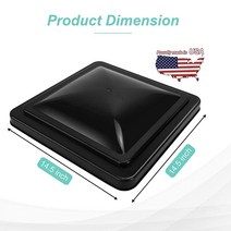 컨피마켓 LBK 35.6cm(14인치) 범용 RV 트레일러 캠핑카 모터홈(블랙 2팩) 루프 벤트 커버 - 뚜껑 교체품 미국 제조