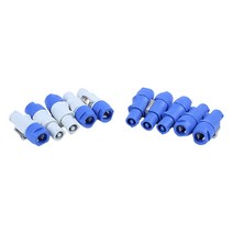 10PCS / 부지 Nac3Fca 스피 플러그 3 핀 남성 Powercon 커넥터 20A 250V AC 전원 플러그 커넥터 파란색과 흰색, 보여진 바와 같이, 하나