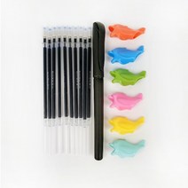 (당일출고)클린프로젝트 사라지는 순삭펜 기화펜 기출펜 10개 볼펜 리필 세트 매직펜 고시생 수험생, 10개세트(볼펜+리필10개+홀더)