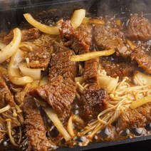 하리니 뼈없는 수제 양념 돼지 갈비 구이 목살 숯불 냉동 왕 캠핑 간장 무뼈, 1.2kg, 1개