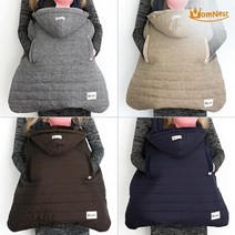 방한 워머 아기띠 바람막이 힙시트 유모차 방풍 겨울 용품 포대기, 방한워머 브라운