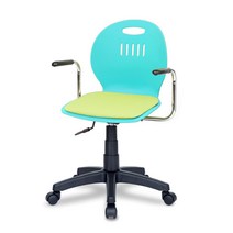 체어포커스 히든스터디 RTP-ARM 패드암 인조가죽 회전의자 민트바디, 그린