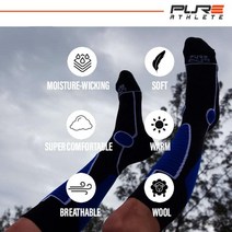 Pure Athlete 미드웨이트 스키 양말 - 가장 따뜻한 겨울 보온 양말 .. 정품보장, Medium, 5 Pairs - Black/Neon Pink(3)-