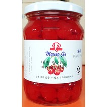 체리 적 명진 375g 절임 칵테일 통조림 꼭지없는 체리청, 6개