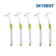 스카이덴트 003 가정용 치간칫솔 ㄱ자형 치간치솔 SKYDENT 교체용 리필형 리필 임플란트 교정장치 덴탈케어 치아관리 치솔 칫솔, SSS, 1개