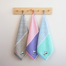 송월타월 스누피 스플릿 고리타올, 5장, 분홍