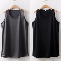 베이직 레이어드 U넥 롱나시 1085897S 빅사이즈 여성 레이어드나시 이너나시 골지 레이스나시 여름나시