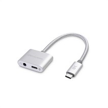 Cable Matters 프리미엄 브레이드 USB C 오디오 어댑터 사운드 카드 3.5mm 헤드폰 마이크 콤보 잭 및 노트북 및 스마트폰용 60W 충전 포함
