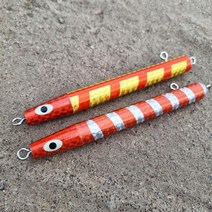 대구메탈 봉메탈 대구 지깅 400g 450g 500g 루어 낚시, 레드 실버