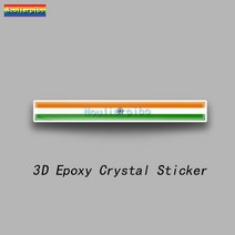 3D 에폭시 수지 자동차 돔 스티커 인도 국기 배지 비닐 스테레오 데칼 바이크 오토바이 헬멧 모바일 노트북 트롤리 케이스, [03] YELLOW, [03] diameter 10cm, [02] 4 piece