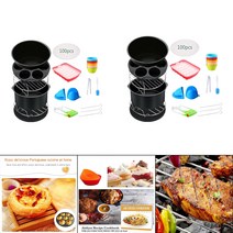 핫도그튀김기 치킨튀기기 13Pcs 에어 프라이어 Airfryer 액세서리 키트 핫도그 금형 꼬치 랙 4.5L-5.2L 용, 01 6in