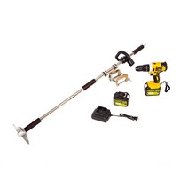 전동 드릴 용 프로펠러 선외기 드릴 보트 전동 추진기 휴대용 전동드릴 모터 카약 피싱카약 고무보트, 188VF 전동 드릴 스러스터 세트 + 백업 배터리