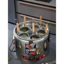 업소용 해면기 면삶는 기계 전기 라면 주방용 건지기, 3. 45D(5홀 프레임+면국자5)14cm