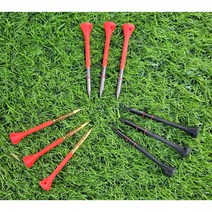 JETEE 맞춤제작 골프티 드라이버 롱티 2SET 이니셜각인 골프공 티꽂이 골프용품 티샷, 프린팅추가, 블랙