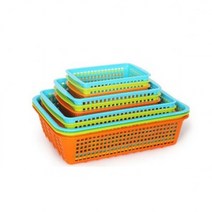 NCZ070699 네트망 라탄파스텔직사각바스켓4호/화이트 볼가 계육 감자, 1