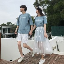 휴양지커플룩 휴가 허니문 시밀러룩 제주도 촬영 신혼여행 여행