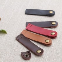 짱패브릭 (좌우1쌍) 천연가죽 사시꼬미 여밈단추-라운드-6color, 연핑크