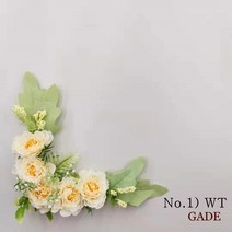 가더GADE 납골당리스 코너형 모서리장식 ㄱ자형 L자형 봉안당 조화꽃꾸미기 추모용 틀 테두리 고급몰딩, 4AE) No.1) WT