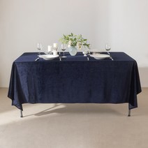 행사용벨벳테이블보 구김없고 늘어나지않는 고급벨벳소재 식탁보, 822(다크네이비), 90x150