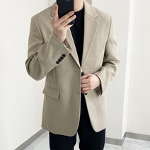 데일트 남자 캐주얼 오버핏 블레이저 싱글 자켓
