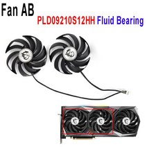 6800XT 90MM PLD09210S12HH MSI GeForce Radeon RX 6800 XT 그래픽 카드 팬용 쿨러 팬 교체, 01 Fan AB PLD09210S12HH