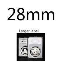 10 조각 27mm 40mm 라거 라벨 ps 소재 동전 석판 슬라브 기념품 클리어 수집 케이스 상자 흰색 44 가지 크기, 28mm, 협력사, 28mm, 없음