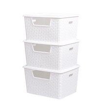 지오리빙 클린존 재활용 가정용 다용도 분리수거함 3단 30L, 3단(화이트)