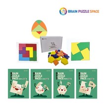 에그퍼즐 블럭 십자퍼즐 교재 세트 유아교구 조카선물, 테트로미노 + 교재