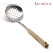 키친라인 윌로우 주방국자 우드핸들 국자 조리도구 타공, 04-그물국자