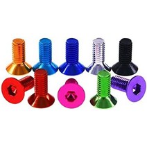 m5x1520mm 원격 제어 무인 항공기 다축 회전익 항공기 항공 알루미늄 합금 플랫 헤드 육각 나사 (색상: 15mm 갈색 주황색), 20mm 레드 와인