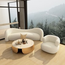 1 2 4 인용 조약돌 쇼파 다이닝 라운딩 패브릭 클라우드 구름 소파 낮은 쇼파, 1인용-87cm