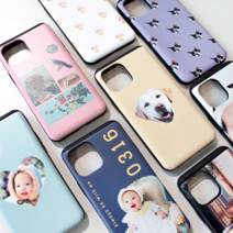 감성굿즈 커스텀 카드 슬라이드 범퍼 케이스 주문 제작 얼굴 반려견 반려묘 아기 아이사진 고양이 강아지 커플 단체