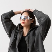 WTD G1 스포츠 고글형 선글라스, 클리어/피치
