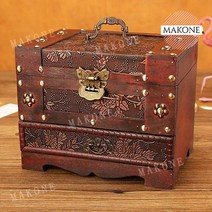 빈티지 삼나무 원목 주얼리 악세사리 보관함 보석함 귀걸이 반지 목걸이, N + 1개