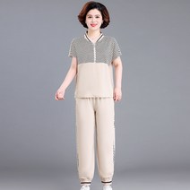 인견블라우스 빅사이즈 중년여성옷 예비시어머니생신선물 엄마환갑선물 하객룩 엄마여름옷세트 핑크색 엄마생일선물 티블라우스 중년원피스