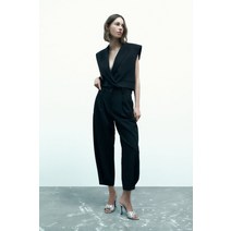 독일 자라 ZARA 캐롯핏 다트 디테일 팬츠 - 블랙 103829