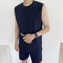 애드매이브 [SET] 스판 엠보 나시 반바지 세트 상의+하의(7color)