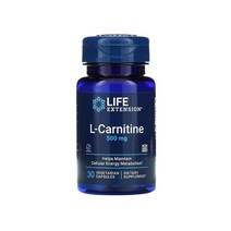 라이프익스텐션 엘카르니틴 L-Carnitine 500 mg 베지테리안 캡슐 30정