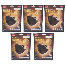 에스엠 향균구리마스크 블랙 목걸이포함 (COPPER), 5개