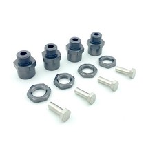 배기휀 환기팬 냄새제거 알루미늄 합금 12mm ~ 휠 육각 허브 어댑터 확장 변환 너트 1/10 RC 자동차 업그, 03 Titanium
