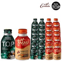 티오피 아메리카노&칸타타 카라멜마키아토 275ml X 각12개(총24개) 액상커피 커피음료 칸타타 TOP 캔커피, 24개