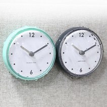 욕실 방수시계 화장실 목욕탕 벽 흡착식, 그레이